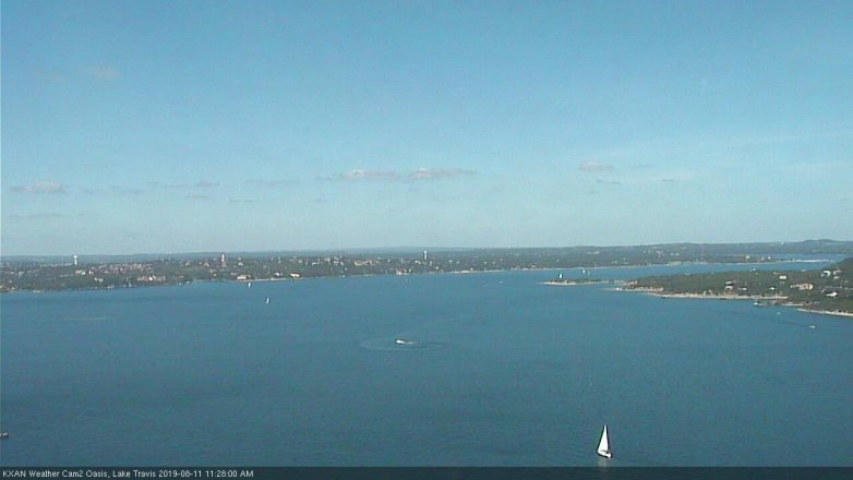 Lake Travis webcam, August 11, 2019 10:30 AM CT