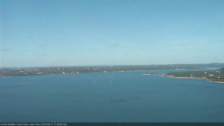 Lake Travis webcam, August 11, 2019 10:40 AM CT