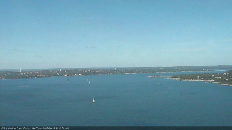 Lake Travis webcam, August 11, 2019 10:45 AM CT