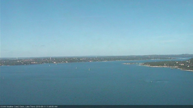 Lake Travis webcam, August 11, 2019 10:50 AM CT