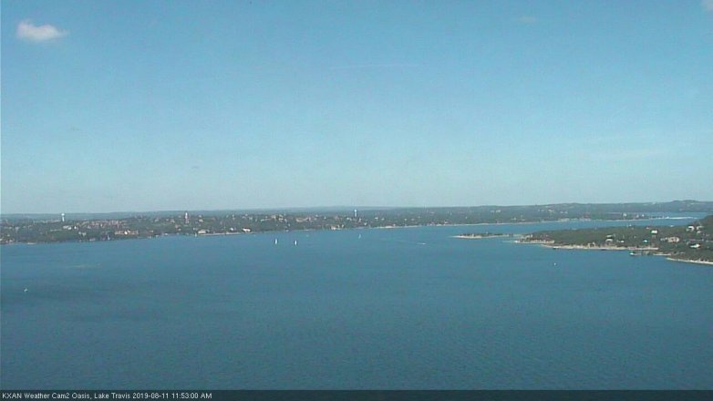Lake Travis webcam, August 11, 2019 10:55 AM CT
