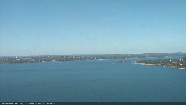 Lake Travis webcam, August 11, 2019 11:00 AM CT