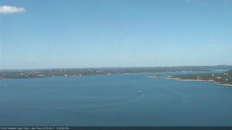 Lake Travis webcam, August 11, 2019 11:05 AM CT