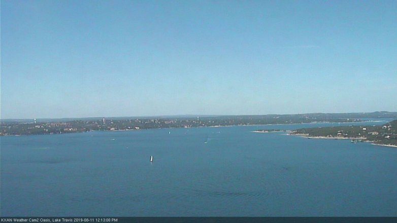 Lake Travis webcam, August 11, 2019 11:15 AM CT