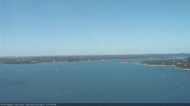 Lake Travis webcam, August 11, 2019 11:25 AM CT