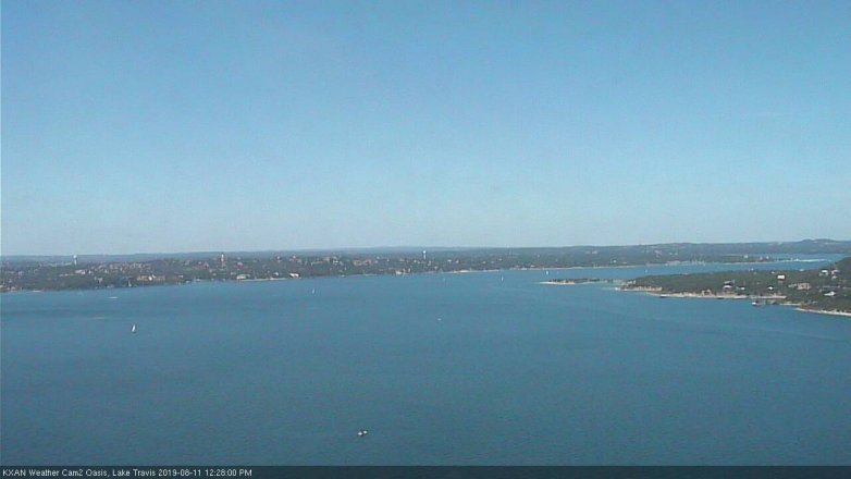Lake Travis webcam, August 11, 2019 11:30 AM CT