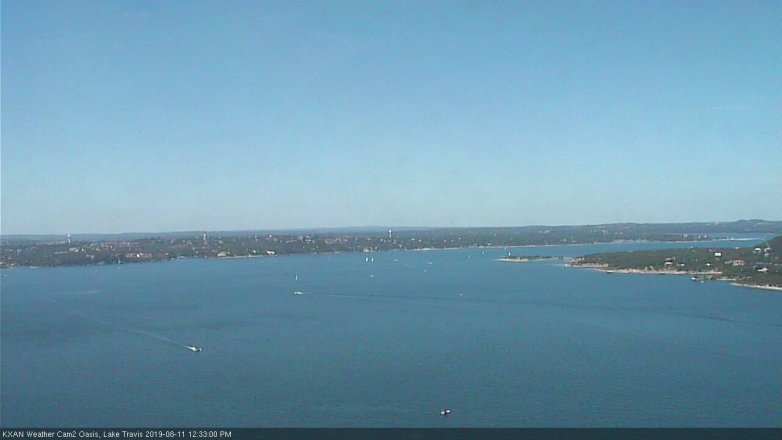 Lake Travis webcam, August 11, 2019 11:35 AM CT