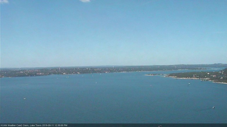 Lake Travis webcam, August 11, 2019 11:40 AM CT