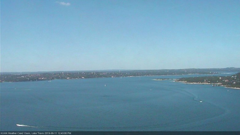 Lake Travis webcam, August 11, 2019 11:45 AM CT