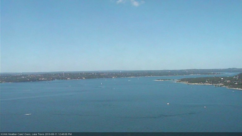 Lake Travis webcam, August 11, 2019 11:50 AM CT