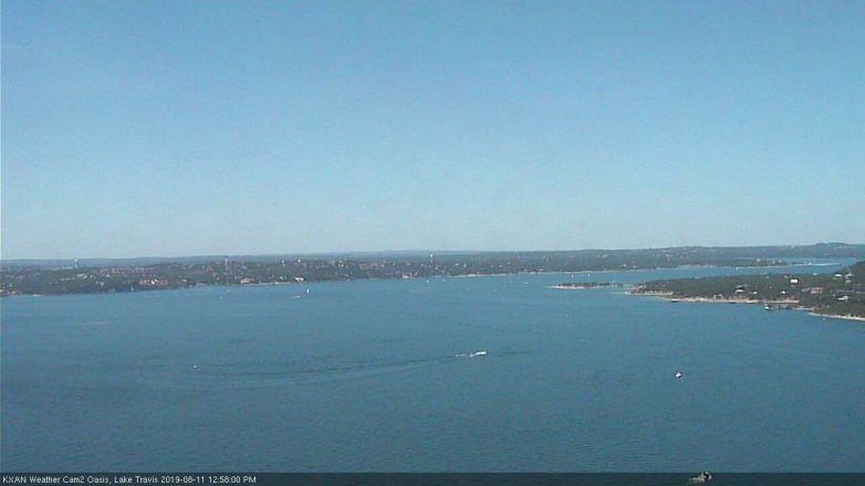 Lake Travis webcam, August 11, 2019 12:00 PM CT