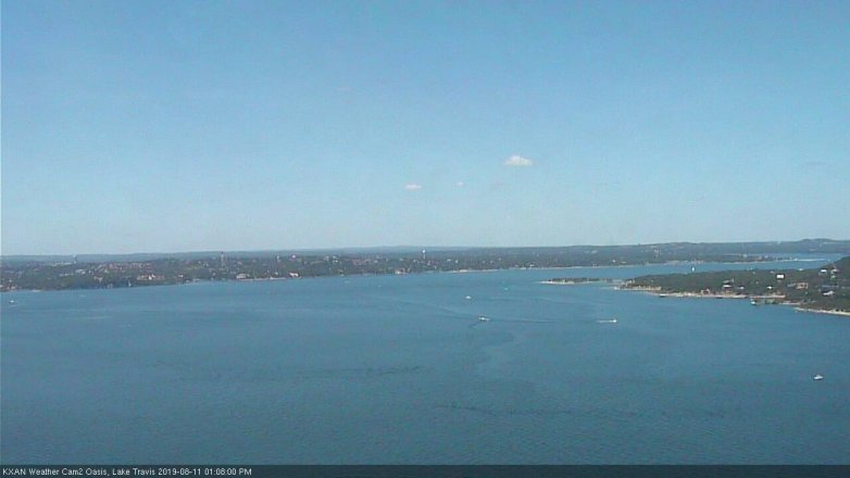 Lake Travis webcam, August 11, 2019 12:10 PM CT