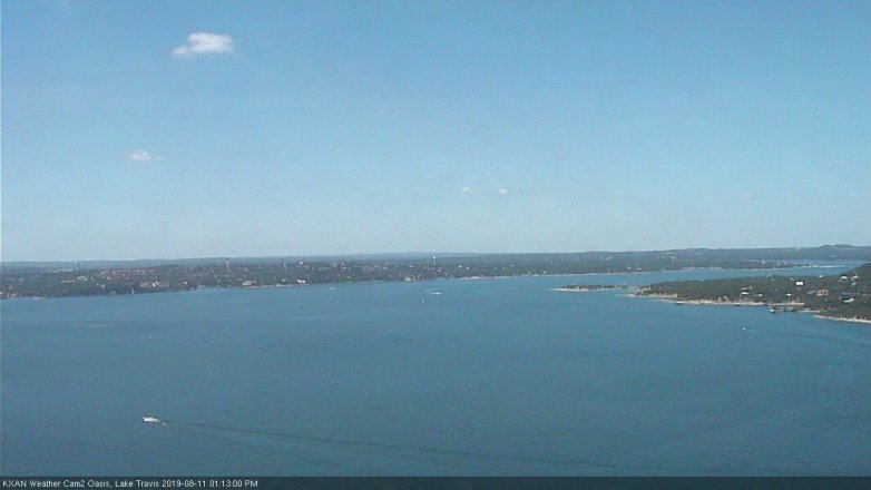 Lake Travis webcam, August 11, 2019 12:15 PM CT