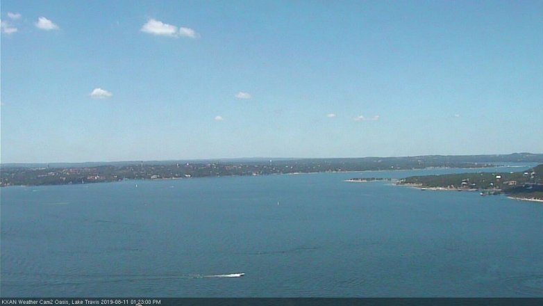 Lake Travis webcam, August 11, 2019 12:25 PM CT