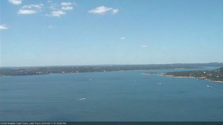 Lake Travis webcam, August 11, 2019 12:30 PM CT
