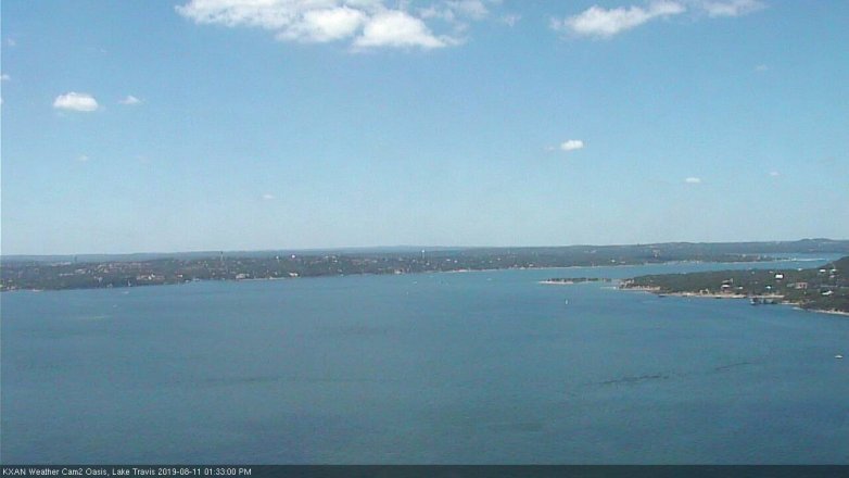 Lake Travis webcam, August 11, 2019 12:35 PM CT
