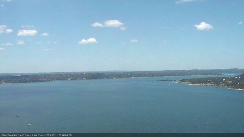 Lake Travis webcam, August 11, 2019 12:50 PM CT