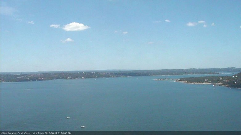 Lake Travis webcam, August 11, 2019 1:00 PM CT