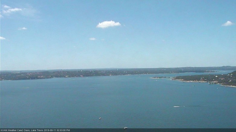 Lake Travis webcam, August 11, 2019 1:05 PM CT