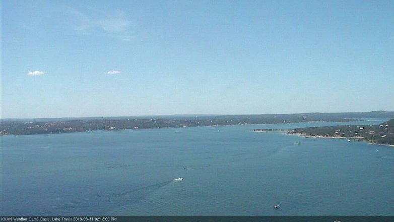 Lake Travis webcam, August 11, 2019 1:15 PM CT