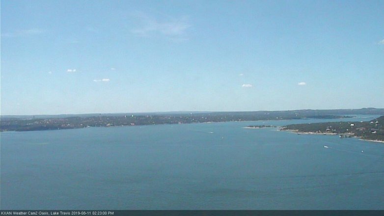 Lake Travis webcam, August 11, 2019 1:25 PM CT