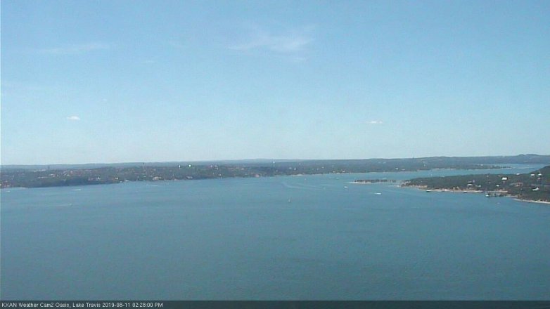 Lake Travis webcam, August 11, 2019 1:30 PM CT