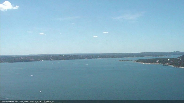 Lake Travis webcam, August 11, 2019 1:45 PM CT