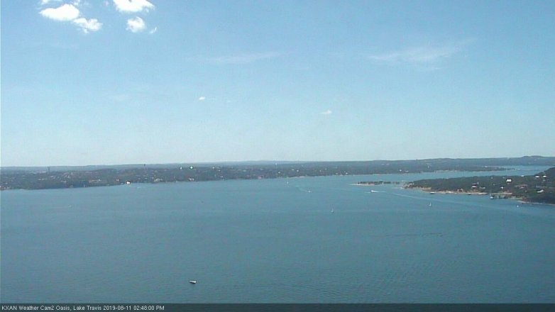 Lake Travis webcam, August 11, 2019 1:50 PM CT