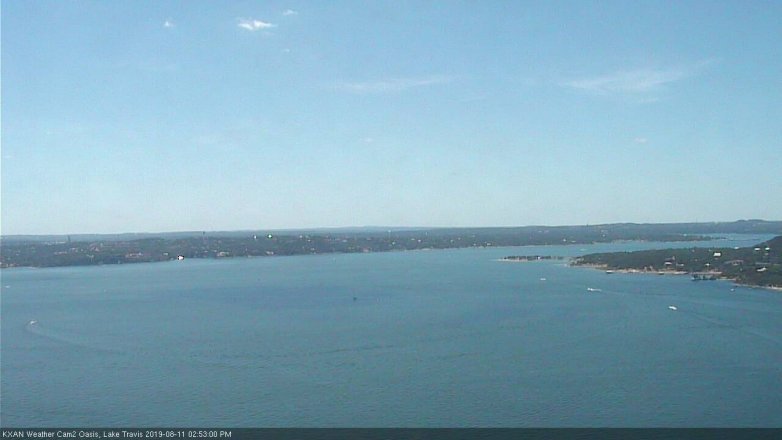 Lake Travis webcam, August 11, 2019 1:55 PM CT