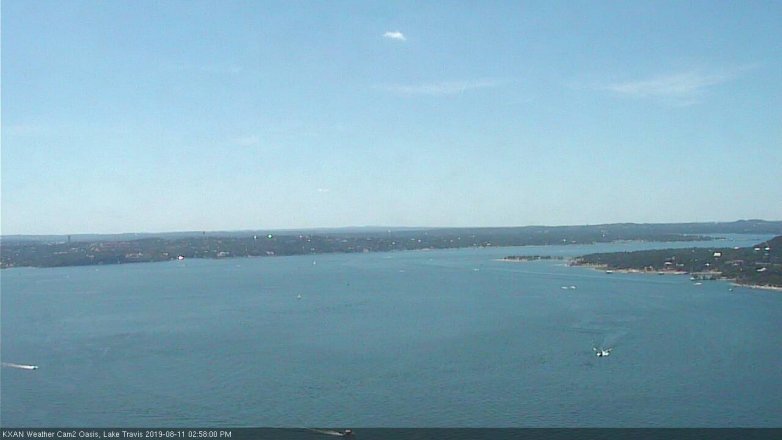 Lake Travis webcam, August 11, 2019 2:00 PM CT