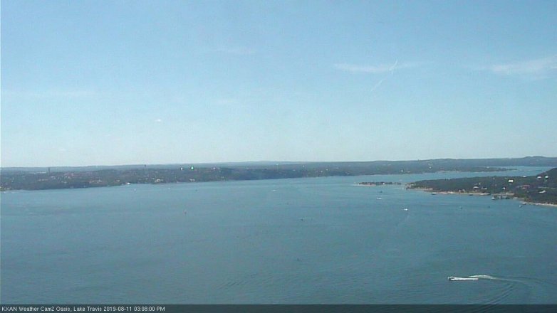 Lake Travis webcam, August 11, 2019 2:10 PM CT