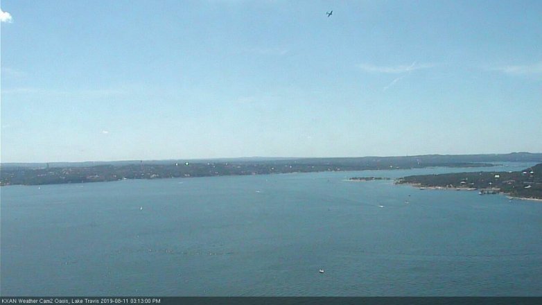 Lake Travis webcam, August 11, 2019 2:15 PM CT