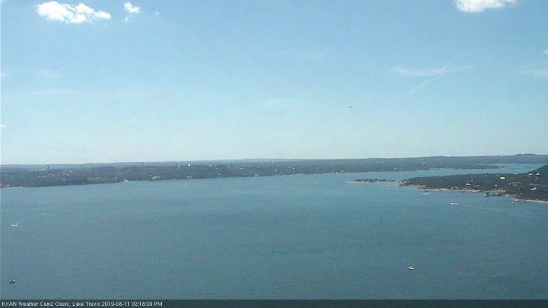 Lake Travis webcam, August 11, 2019 2:20 PM CT