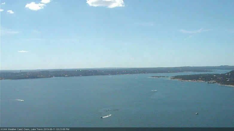 Lake Travis webcam, August 11, 2019 2:25 PM CT