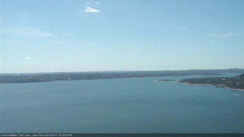 Lake Travis webcam, August 11, 2019 2:35 PM CT