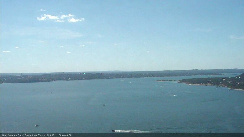 Lake Travis webcam, August 11, 2019 2:45 PM CT