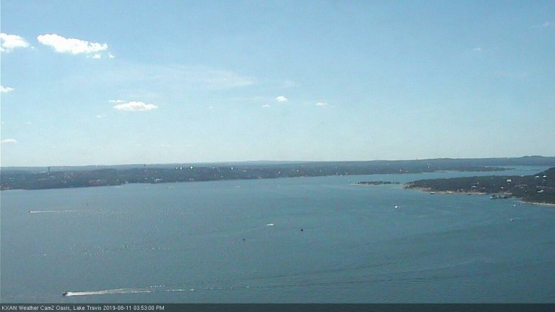 Lake Travis webcam, August 11, 2019 2:55 PM CT