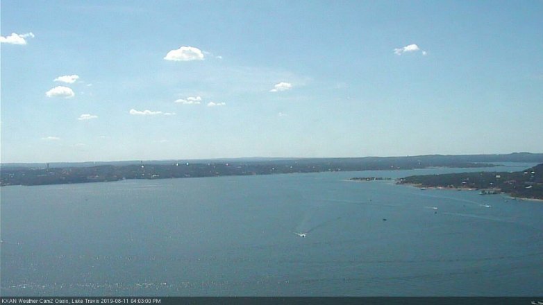 Lake Travis webcam, August 11, 2019 3:05 PM CT