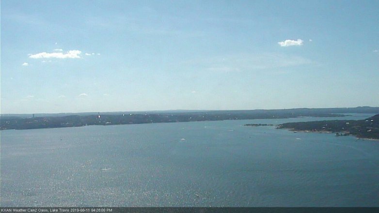 Lake Travis webcam, August 11, 2019 3:30 PM CT