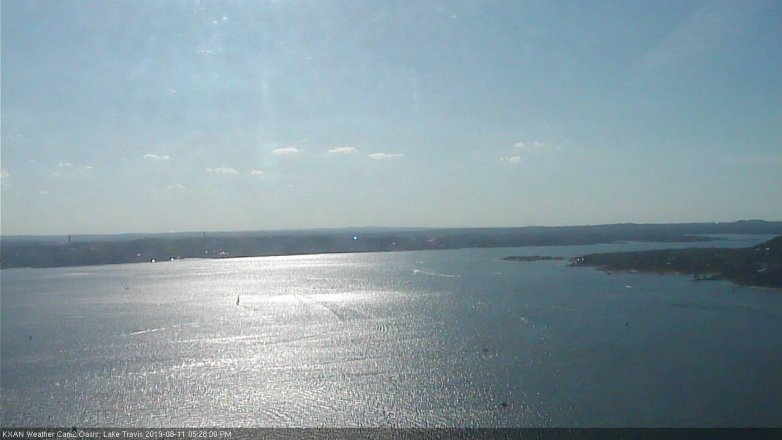 Lake Travis webcam, August 11, 2019 4:30 PM CT