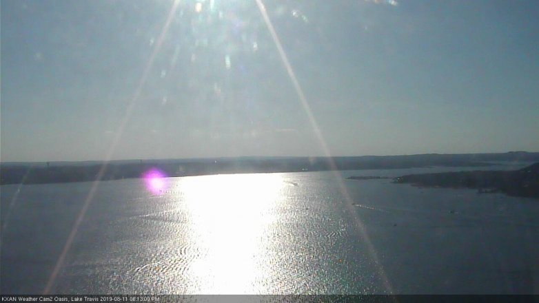 Lake Travis webcam, August 11, 2019 5:15 PM CT
