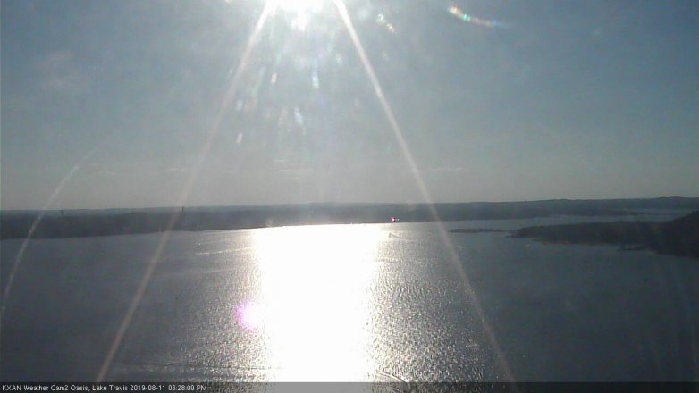 Lake Travis webcam, August 11, 2019 5:30 PM CT