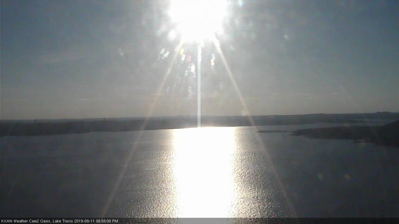 Lake Travis webcam, August 11, 2019 6:00 PM CT