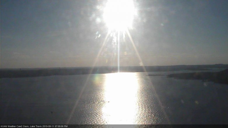 Lake Travis webcam, August 11, 2019 6:10 PM CT
