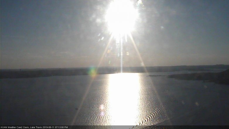 Lake Travis webcam, August 11, 2019 6:15 PM CT