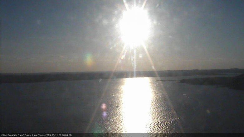 Lake Travis webcam, August 11, 2019 6:25 PM CT