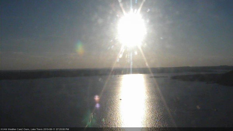 Lake Travis webcam, August 11, 2019 6:30 PM CT