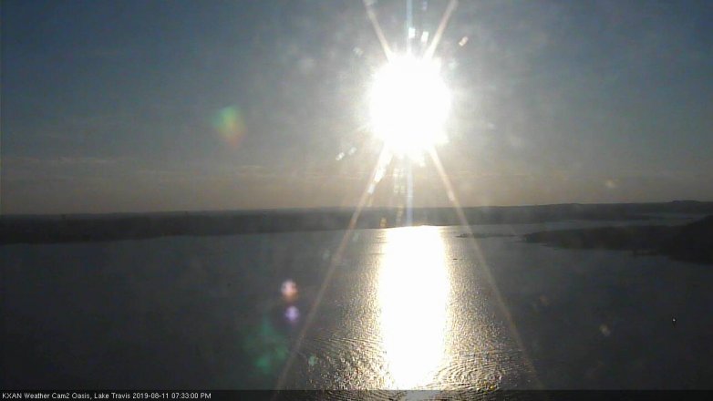 Lake Travis webcam, August 11, 2019 6:35 PM CT