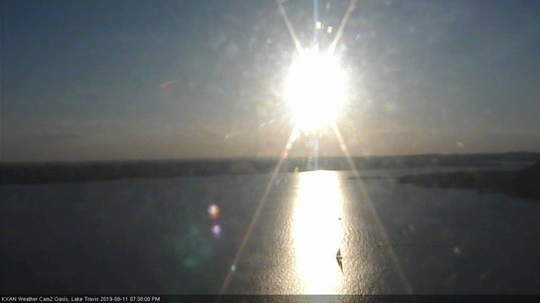 Lake Travis webcam, August 11, 2019 6:40 PM CT