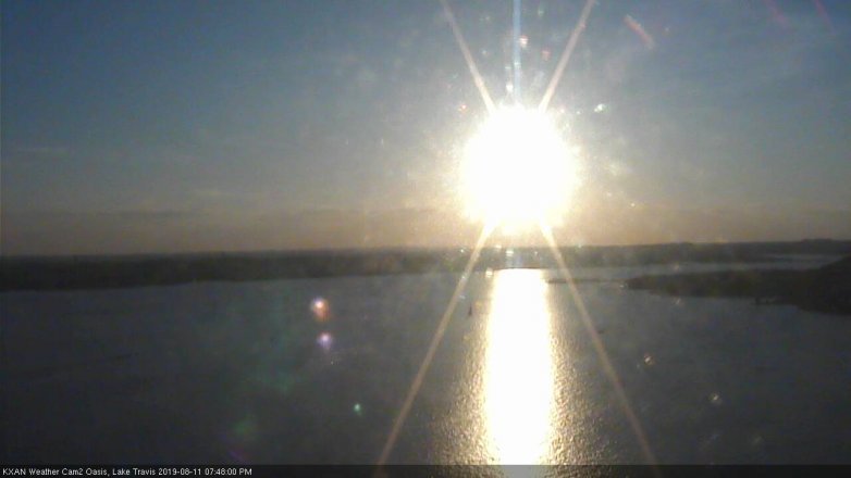 Lake Travis webcam, August 11, 2019 6:50 PM CT